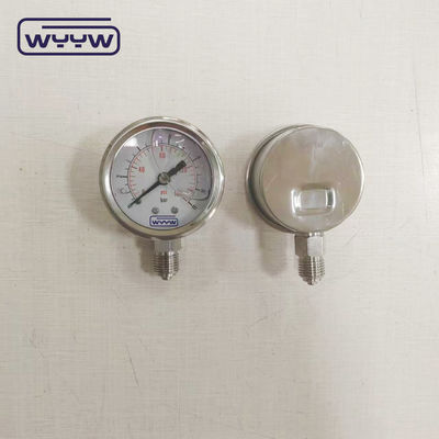 Medidor de presión lleno de líquido de 50 mm de fondo 1/4&quot;Npt OEM