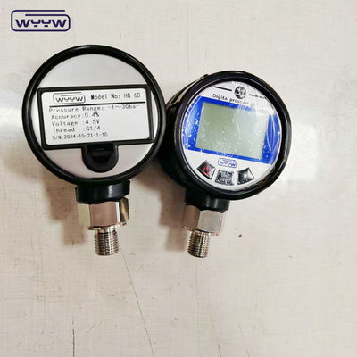 Medidor de presión hidráulico digital de 65 mm -1-40 bar Manómetro compuesto alimentado por batería
