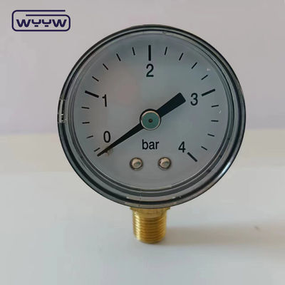 Cuadro de acero de alta precisión medidor de presión de agua montado en la parte posterior