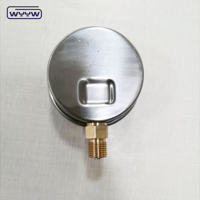 Manómetro de acero inoxidable personalizado, medidor de presión Bourdon, hilo de latón