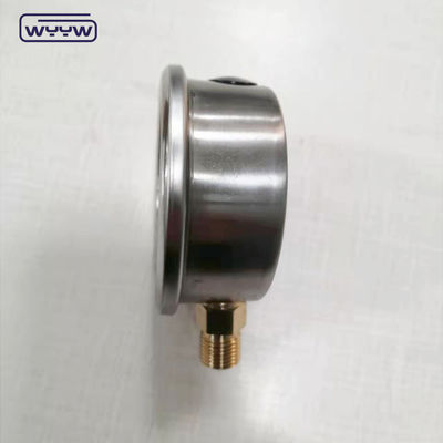 Manómetro de acero inoxidable personalizado, medidor de presión Bourdon, hilo de latón