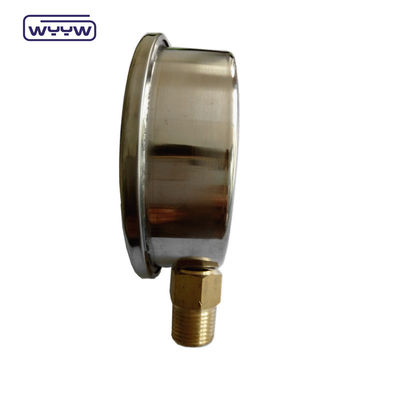 Manómetro de manómetro de presión de acero inoxidable con conexión inferior de hilo de latón