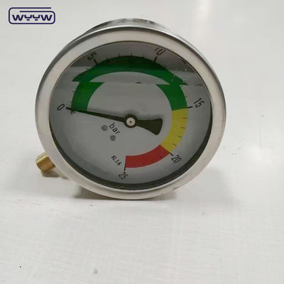 Manómetro de manómetro de presión de acero inoxidable con conexión inferior de hilo de latón