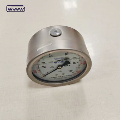 Medidor de grado industrial y preciso Relleno con precisión de presión de líquido ± 1,6% de montaje a escala completa Montaje inferior
