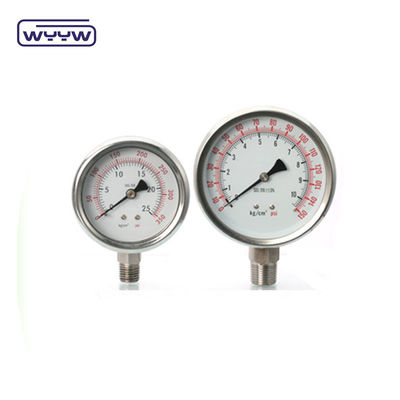 No diseño lleno de líquido 316l medidor de presión de acero inoxidable
