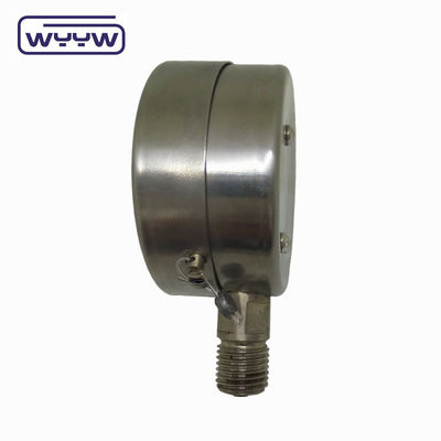 Diámetro de 63 mm ± 2,5% Clase de precisión Todos los medidores de presión de acero inoxidable acepta servicio OEM