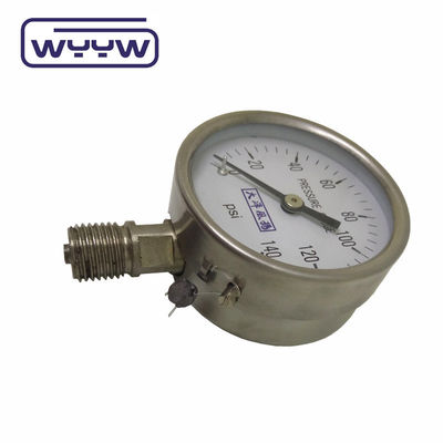 Diámetro de 63 mm ± 2,5% Clase de precisión Todos los medidores de presión de acero inoxidable acepta servicio OEM