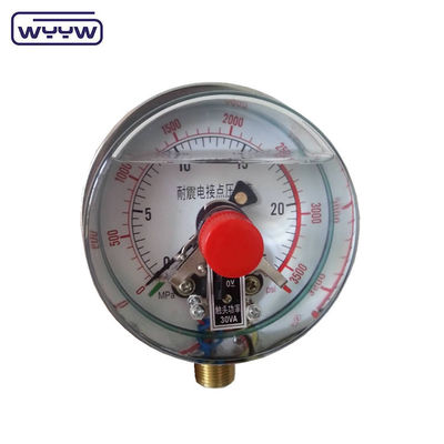 Medidor de presión de contacto eléctrico de 100 mm para medición de presión industrial en entornos exigentes