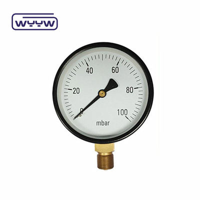 Capsula de alta precisión MmH2O medidor de presión para 63mm 100mm 150mm 2,5% exactitud de la presión