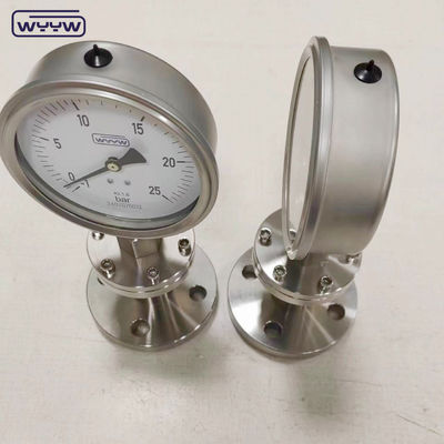 1/4 1/2 &quot;Inch NPT BSP Medidor de diafragma Ubicación de conexión inferior ± 2,5% 1,6% exactitud
