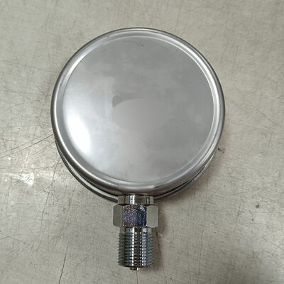 Manómetro hidráulico de 4 pulgadas y 100 mm lleno de líquido con rango de 0-2.5MPa/0-25kgf/cm² y diseño resistente a golpes