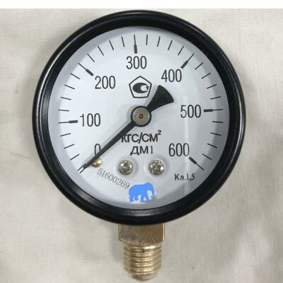2.5 pulgadas 60MPa (600 bar) Medidor de Bourdon helicoidal para aplicaciones industriales de alta presión