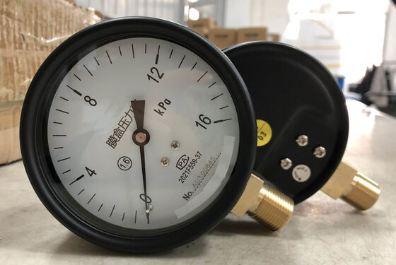 4-inch (100mm) 0-16kPa Capsule Pressure Gauge for Low Pressure Gas and Ventilation Systems