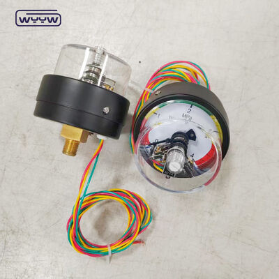 Medidor de presión eléctrico de contacto de 63 mm con conexión trasera y rango de 4 MPa para aplicaciones industriales