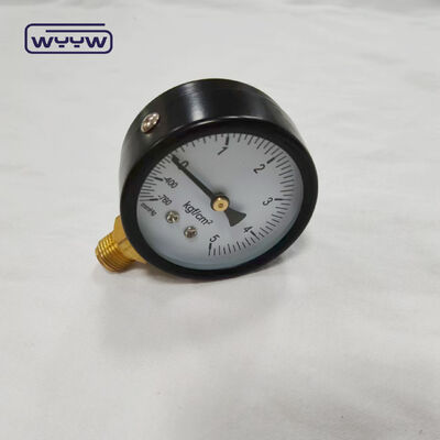 60 mm Dial Tamaño Casilla de acero negro de montaje inferior Medidor de presión de gas Medidor de presión