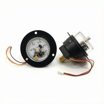 60mm Axial Flange Electric Contact Pressure Gauge -0.05~0.25 MPa 10VA Dry‑Type